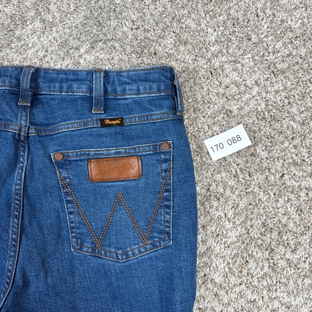 Wrangler Blue Denim High-Waist Flare Jeans Wide Leg - Picture 10 of 10